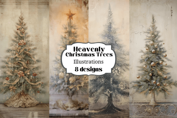 11 Heavenly Christmas Tree Backgrounds: Digital Paper for Crafts
