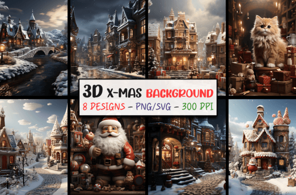 3D Christmas Backgrounds SVG: Elevate Your Holiday Designs
