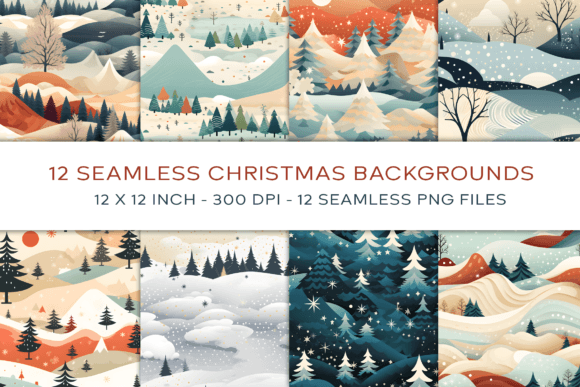 Abstract Seamless Christmas Backgrounds: Elevate Your Holiday Designs
