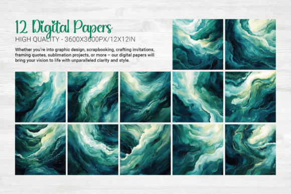 Abstract Verdant Waters Backgrounds: A Designer's Calm