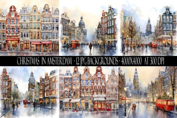 Capturing Dutch Holiday Magic: Christmas in Amsterdam Backgrounds