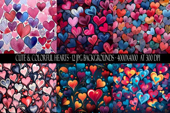 Charming Heart Patterns: Practical Uses for Colorful Digital Papers