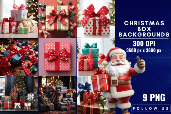 Christmas Box Backgrounds: A Festive Design Asset