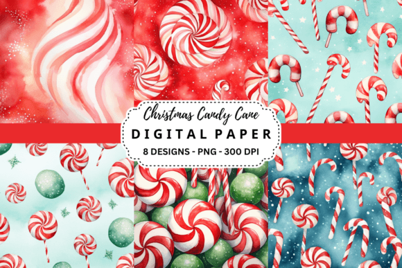 Christmas Candy Cane Backgrounds: Festive Design Assets for Creators