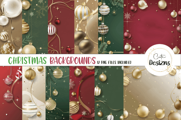 Christmas Luxuriuos Backgrounds Bundle: Elevate Your Holiday Designs