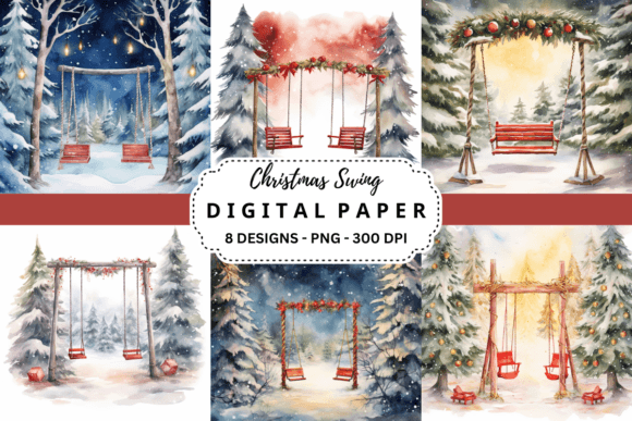 Christmas Swing Backgrounds: Festive Design Assets