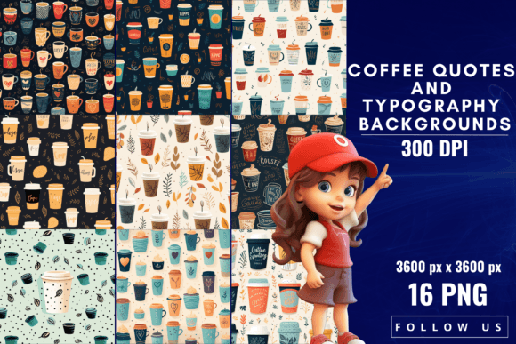 Coffee Quotes and Typography Backgrounds: Brewing Visual Creativity