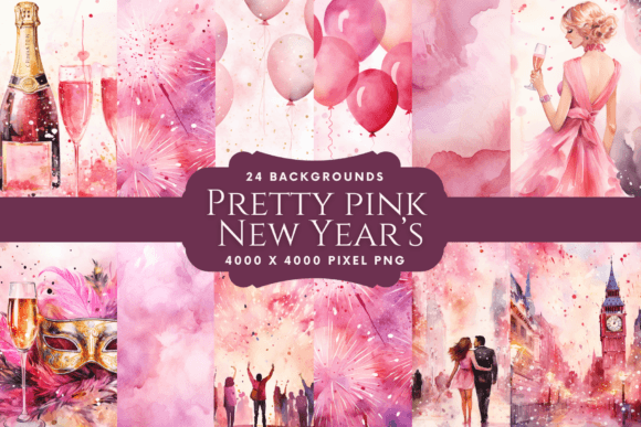 Designing Festive Visuals with Pretty Pink New Year's Backgrounds
