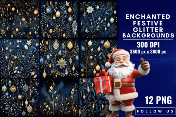 Enchanted Festive Glitter Backgrounds for Holiday Magic