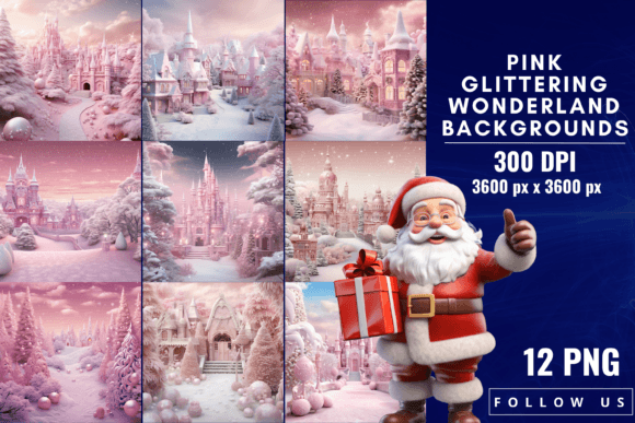 Enchanting Pink Glittering Wonderland Backgrounds