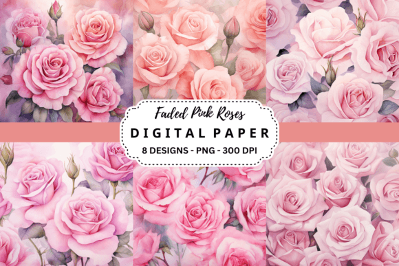 Faded Pink Roses Backgrounds: A Design Asset with Timeless Appeal