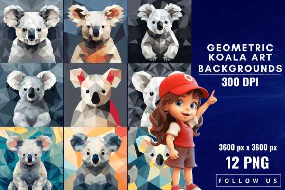 Geometric Koala Art: A Creative Design Solution