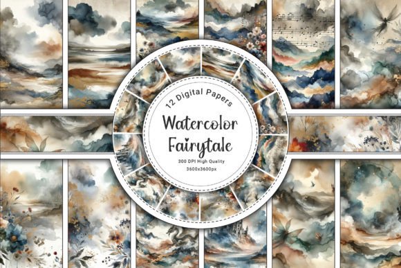Gold Watercolor Fantasy Backgrounds: Elevate Your Creative Vision