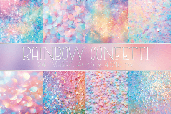 Rainbow Pastel Confetti Backgrounds: A Designer's Playful Toolkit