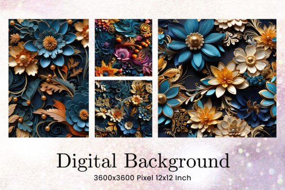 Stunning 3D Flower Quilling Paper Art Backgrounds for Creatives