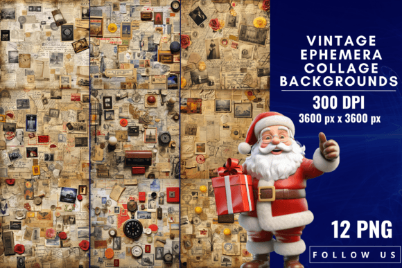 Timeless Texture: Using Vintage Ephemera Collage Backgrounds