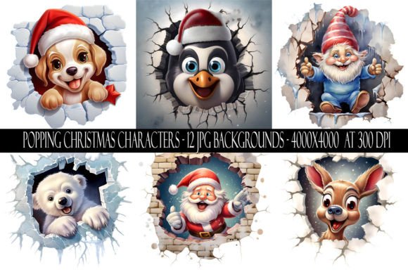Unwrapping the Magic of Popping Christmas Characters Backgrounds