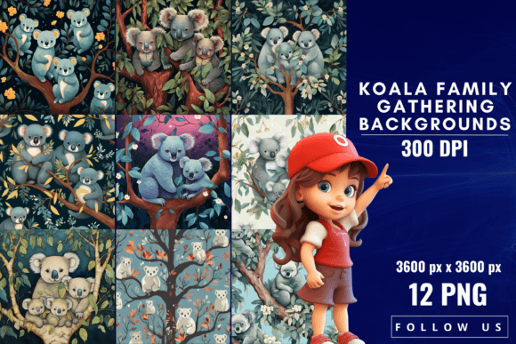 Warmth and Togetherness: Koala Family Gathering Backgrounds