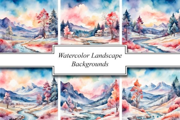 Watercolor Landscape Backgrounds: A Designer's Go-To Resource